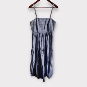 J. Crew | Dresses | J Crew Blue And White Striped Maxi Dress Size Medium |  Poshmark
